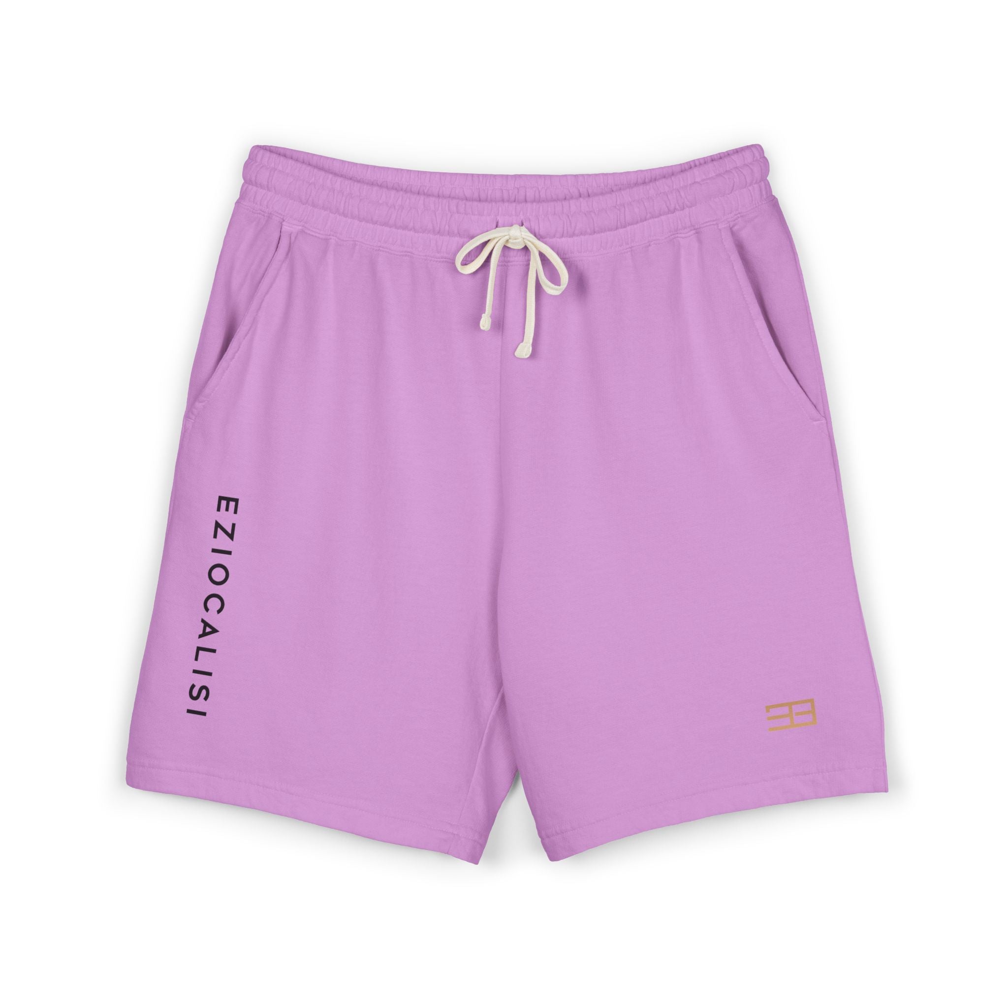 Fleece Sweat Shorts — Minimal Grid Logo Lounge Shorts