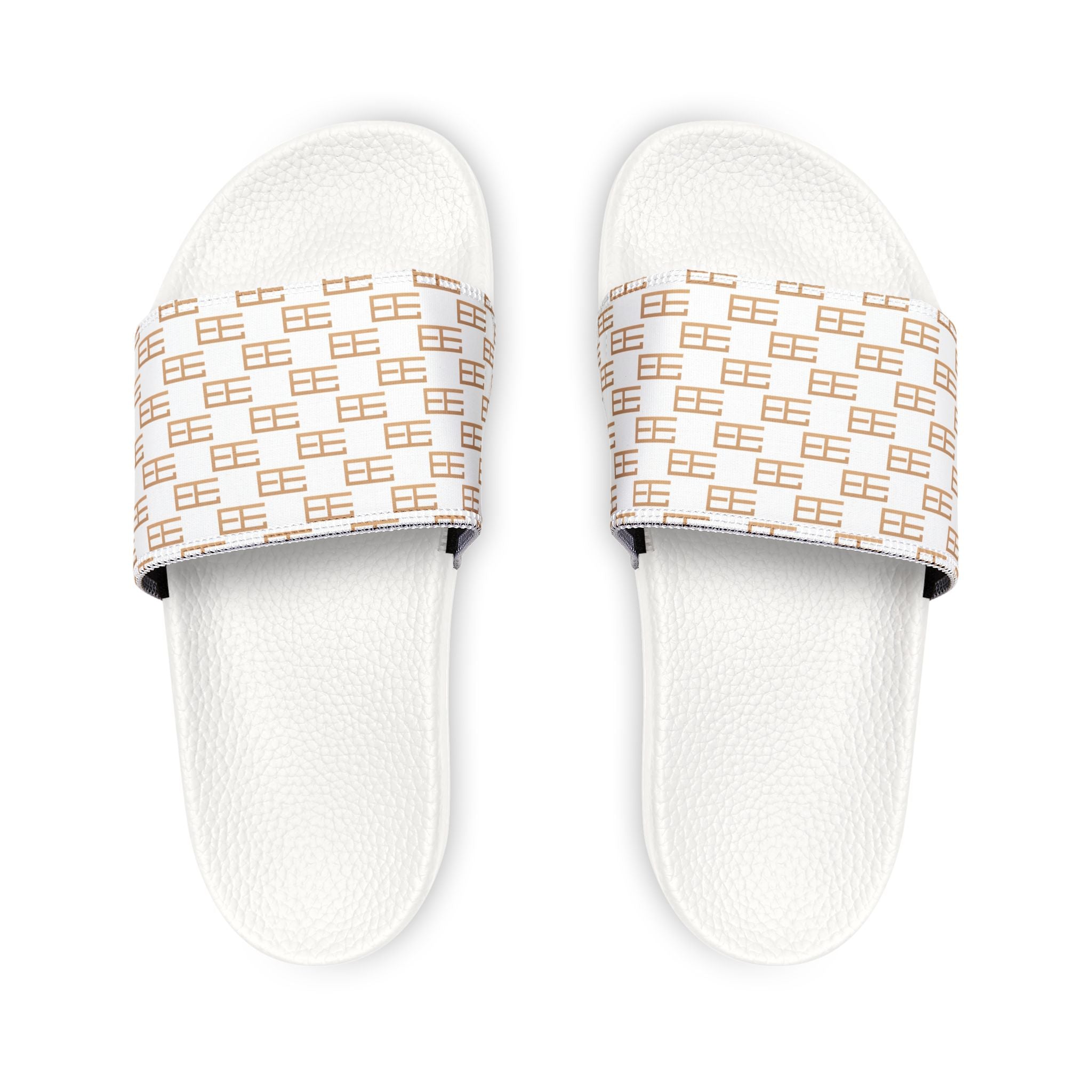 Women's Removable-Strap Sandals — Beige Monogram Slide Sandals
