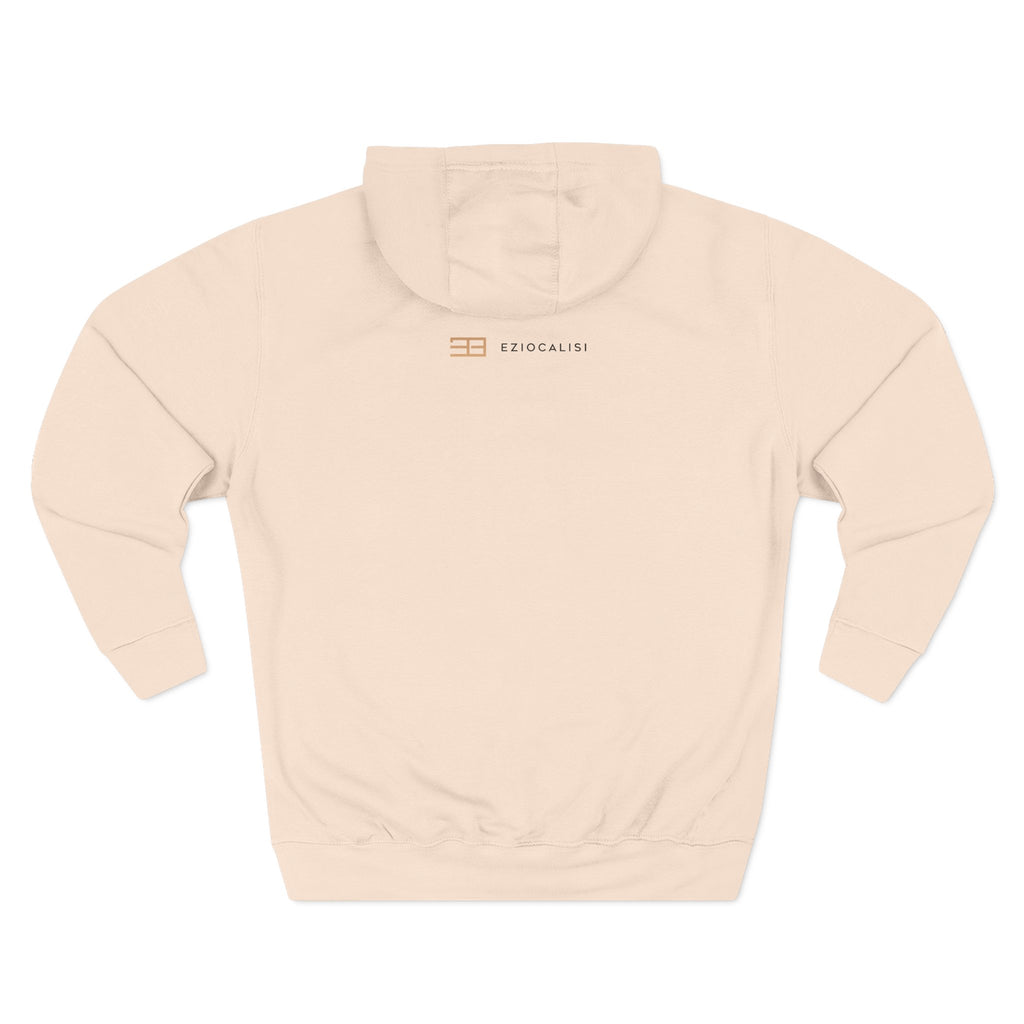 Minimalist 'EZIO CILISI' Logo Hoodie — Lightweight Three-Panel Fleece