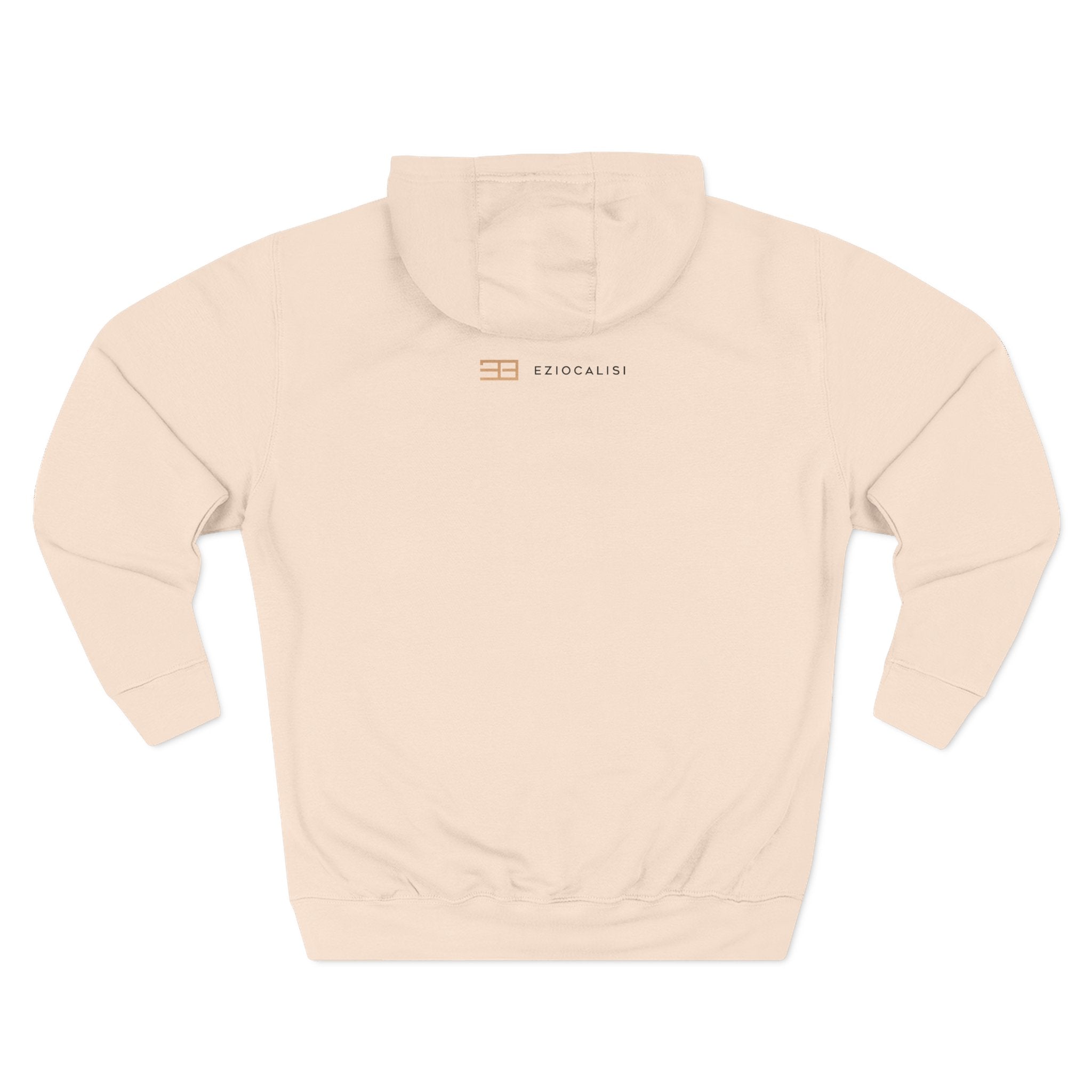 Minimalist 'EZIO CILISI' Logo Hoodie — Lightweight Three-Panel Fleece