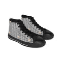 High-Top Sneakers — Minimal Grid Pattern Women's Classic Shoes