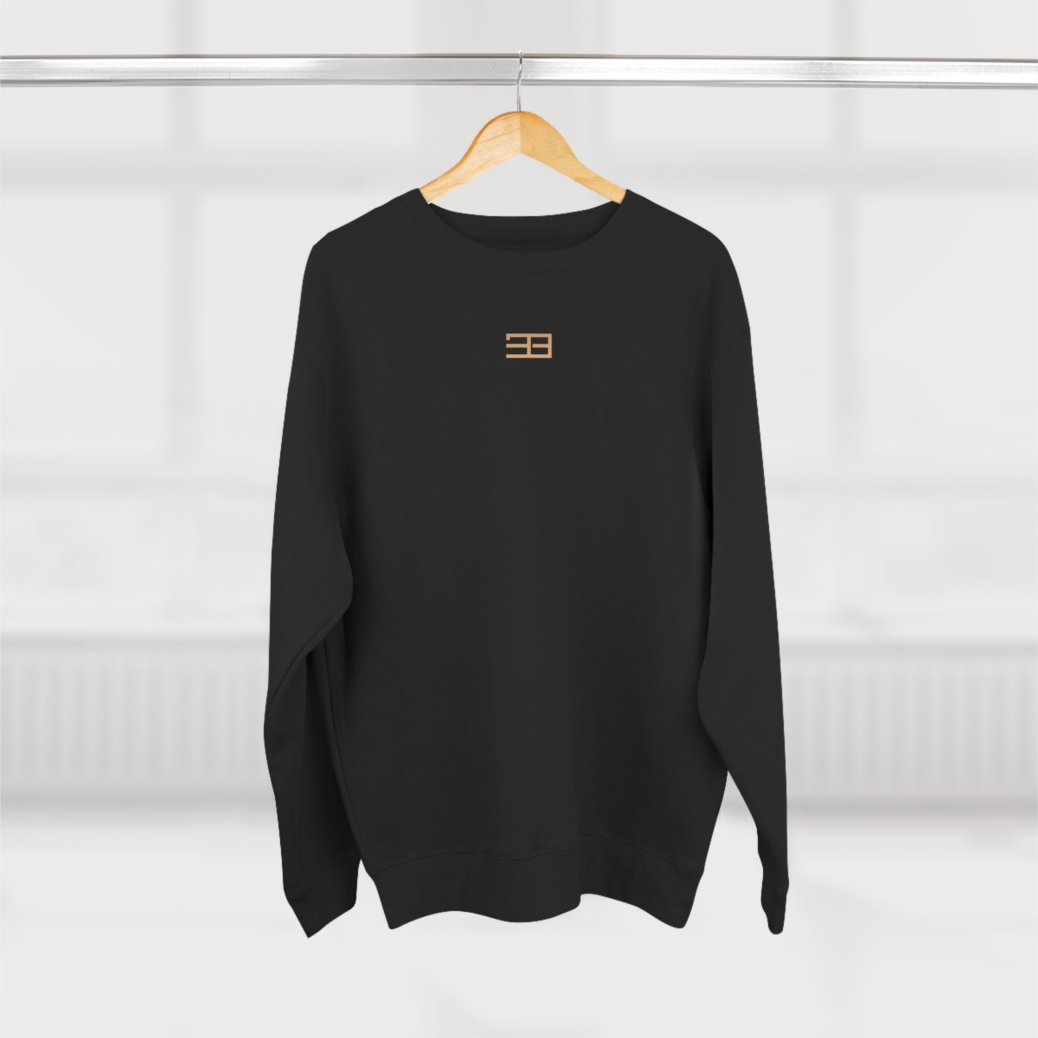 Minimalist Flag Crewneck Sweatshirt — Subtle Chest Logo