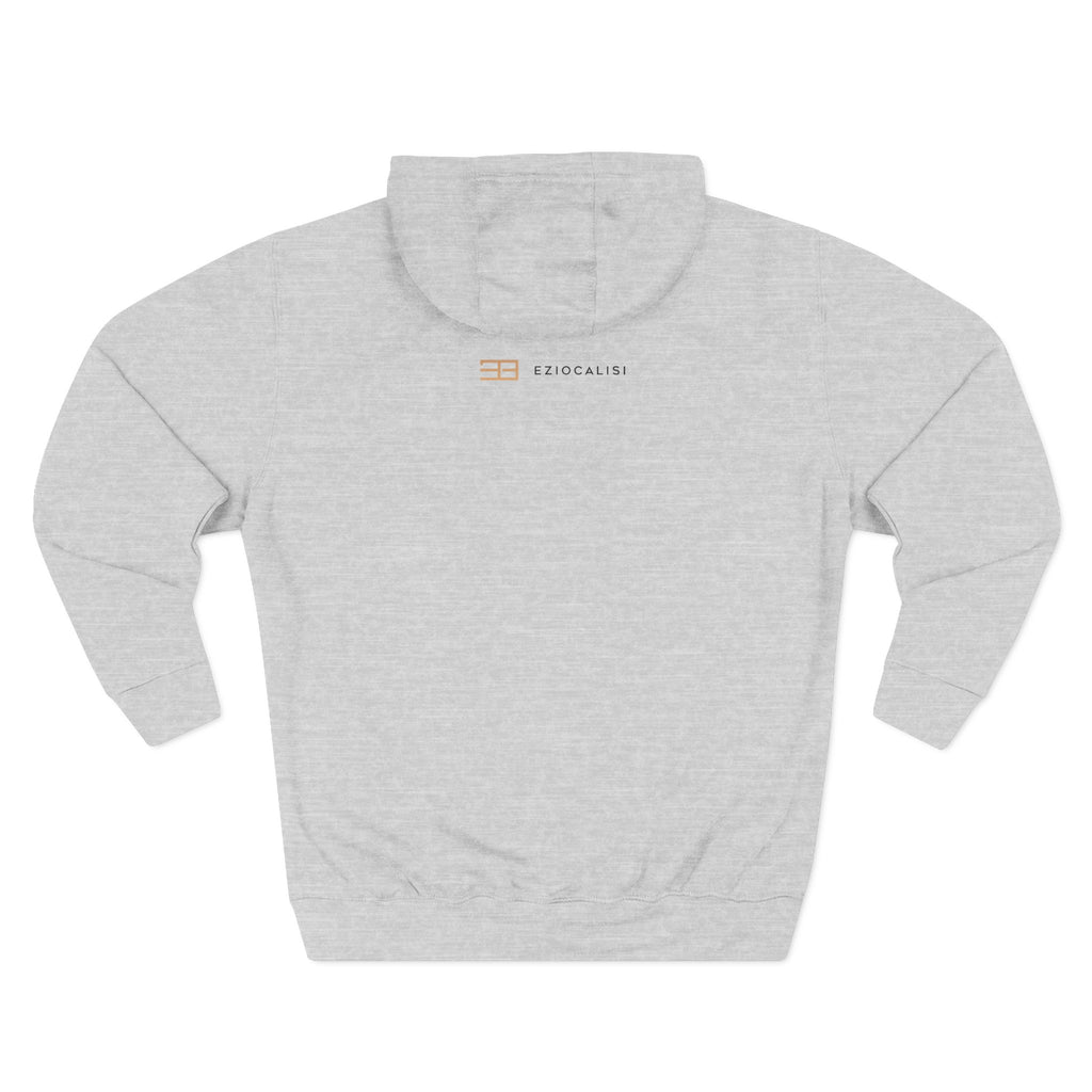 Minimalist 'EZIO CILISI' Logo Hoodie — Lightweight Three-Panel Fleece