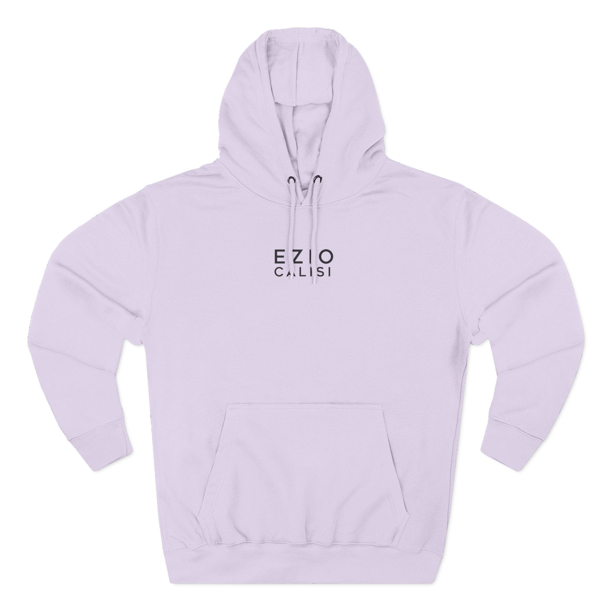 Minimalist 'EZIO CILISI' Logo Hoodie — Lightweight Three-Panel Fleece