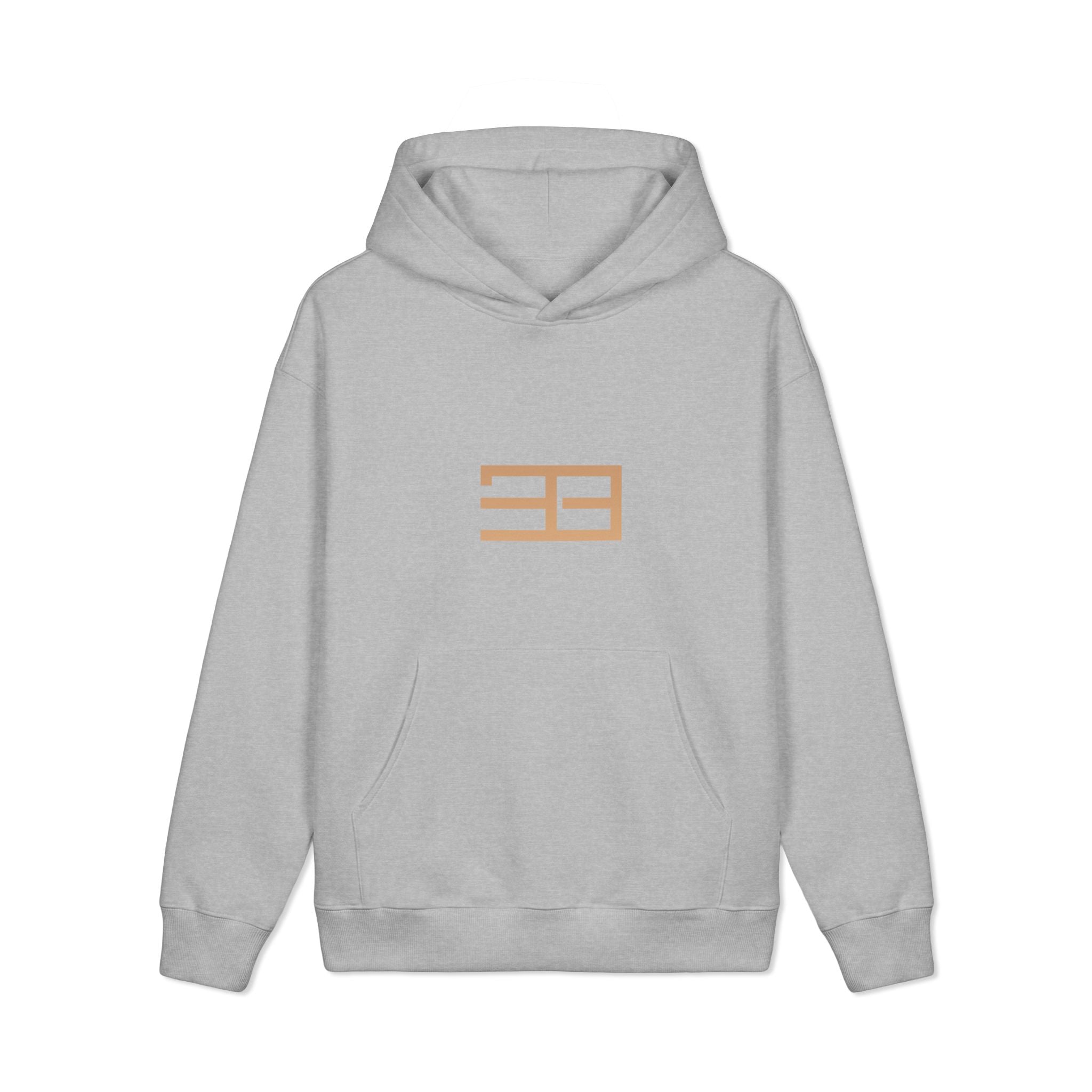 Minimal Logo Hoodie — Neutral Beige 'Etocalisi' Graphic Sweatshirt