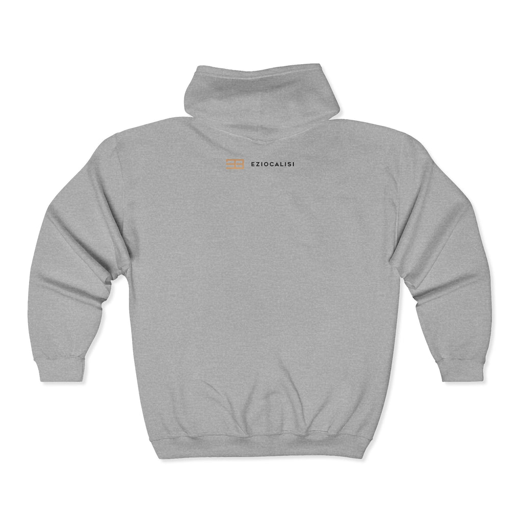 Zip Hoodie — Vertical "EZ LOCALS" Minimal Streetwear