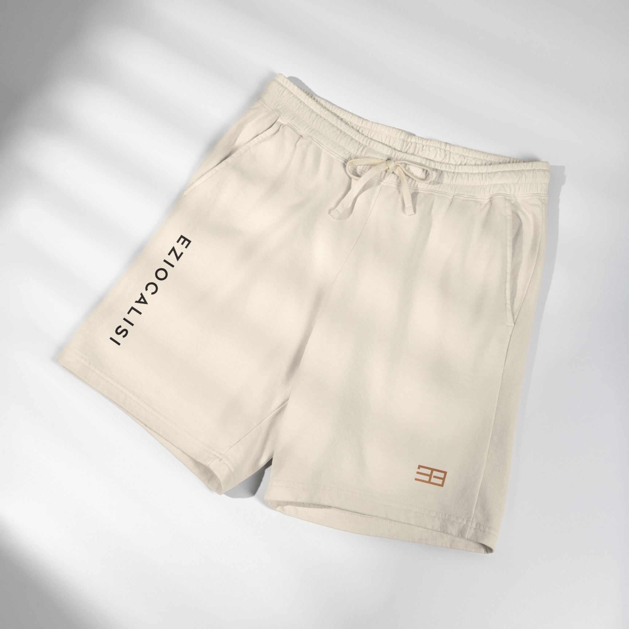 Fleece Sweat Shorts — Minimal Grid Logo Lounge Shorts