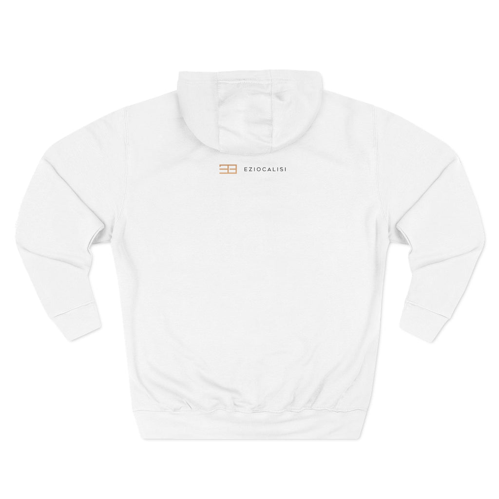 Minimalist 'EZIO CILISI' Logo Hoodie — Lightweight Three-Panel Fleece