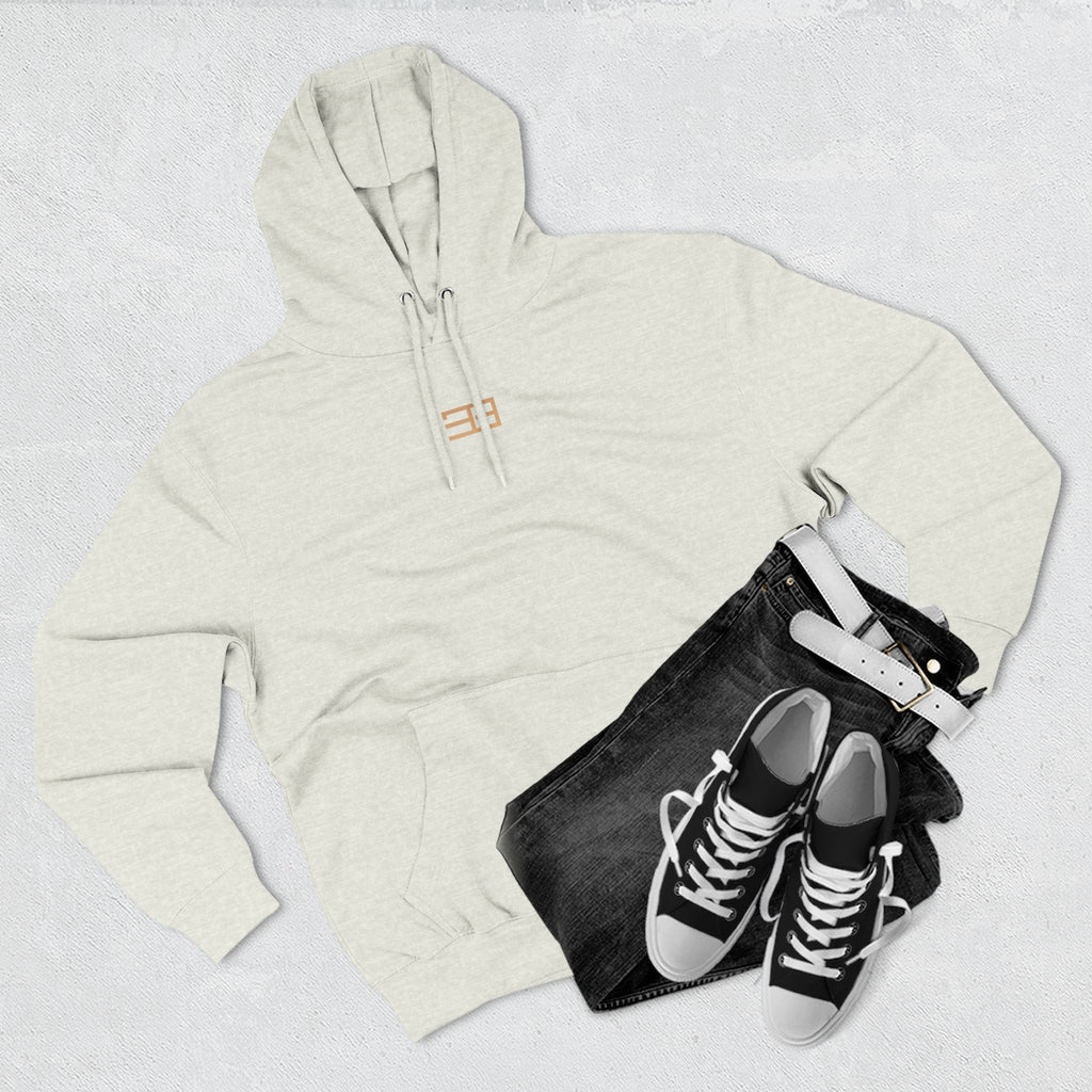Minimal Logo Fleece Hoodie — Three-Panel Cozy Pullover