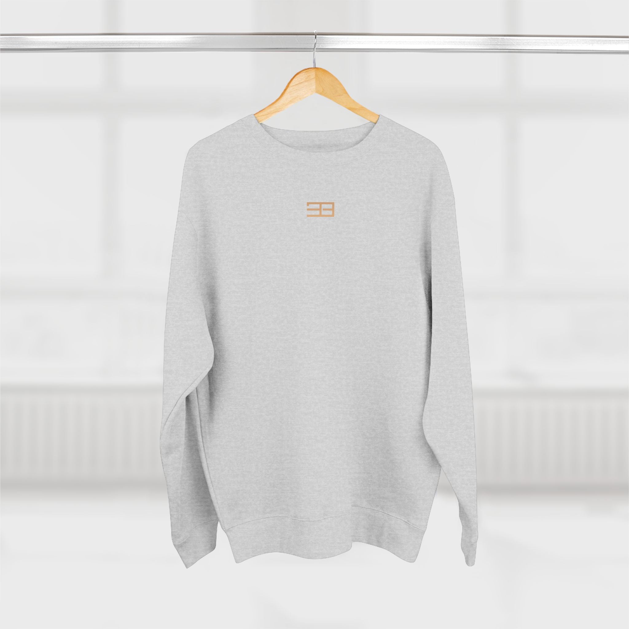Minimalist Flag Crewneck Sweatshirt — Subtle Chest Logo