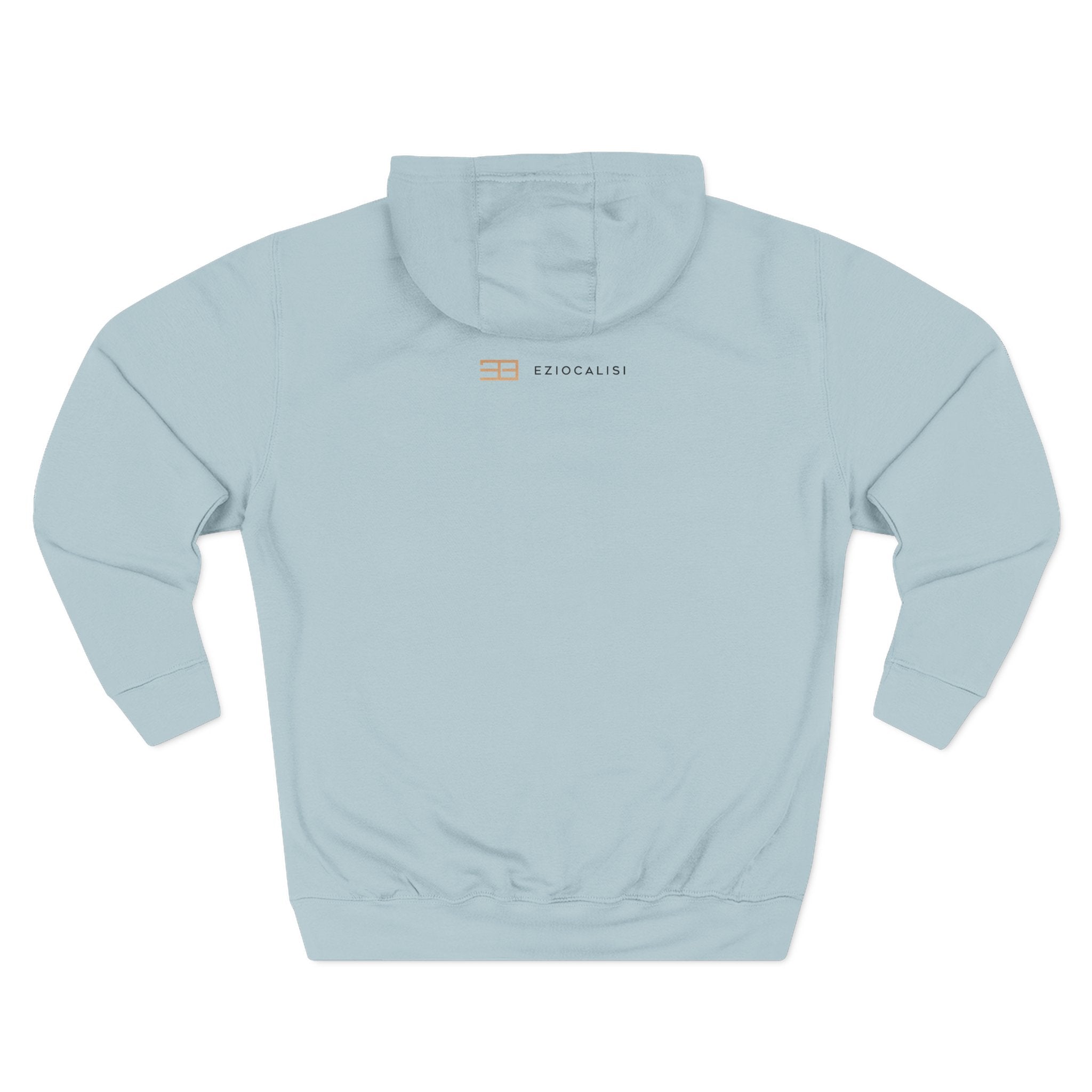Minimalist 'EZIO CILISI' Logo Hoodie — Lightweight Three-Panel Fleece