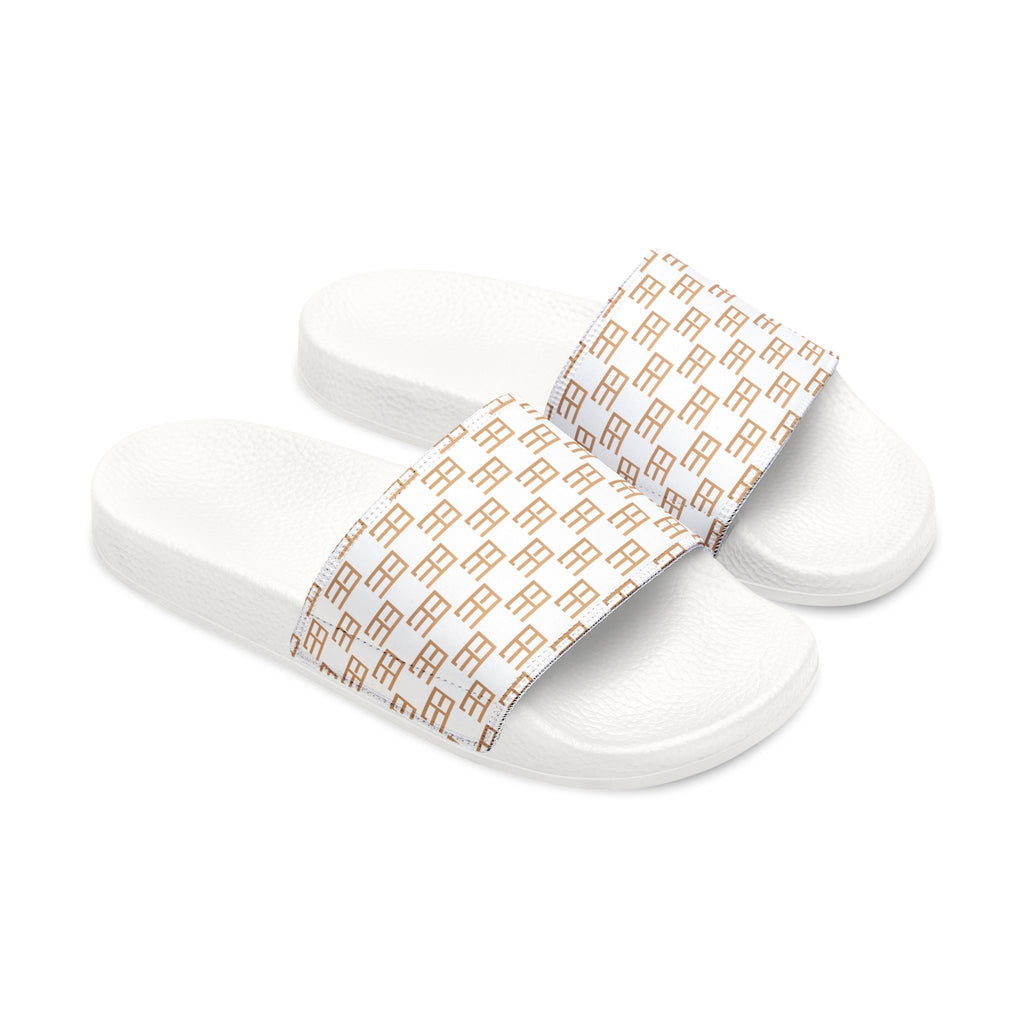 Women's Removable-Strap Sandals — Beige Monogram Slide Sandals