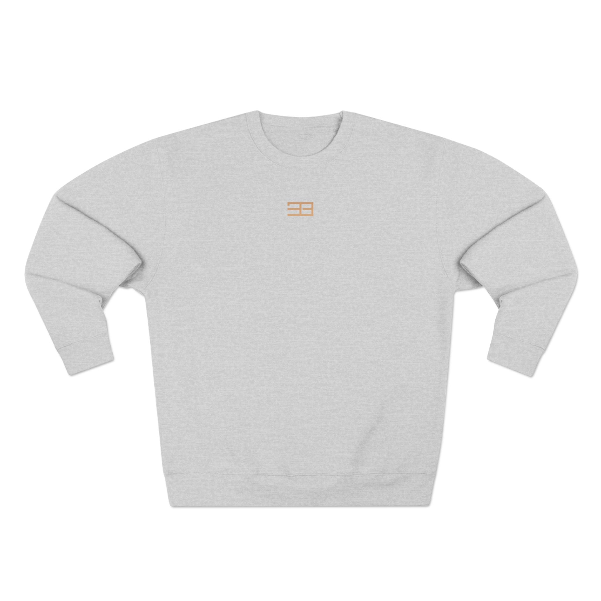 Minimalist Flag Crewneck Sweatshirt — Subtle Chest Logo