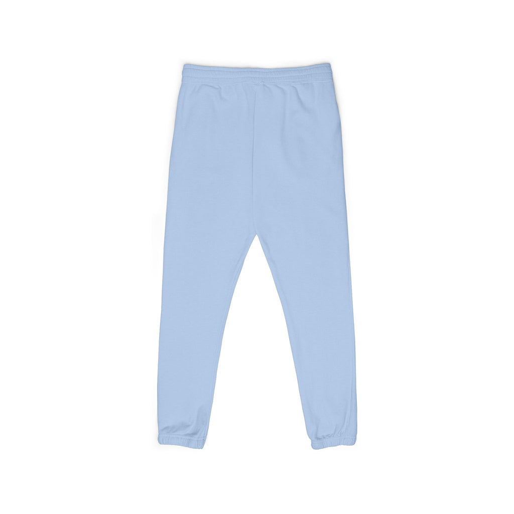 Cream Minimalist Sweatpants — Relaxed Fleece Joggers with Vertical Side Logo