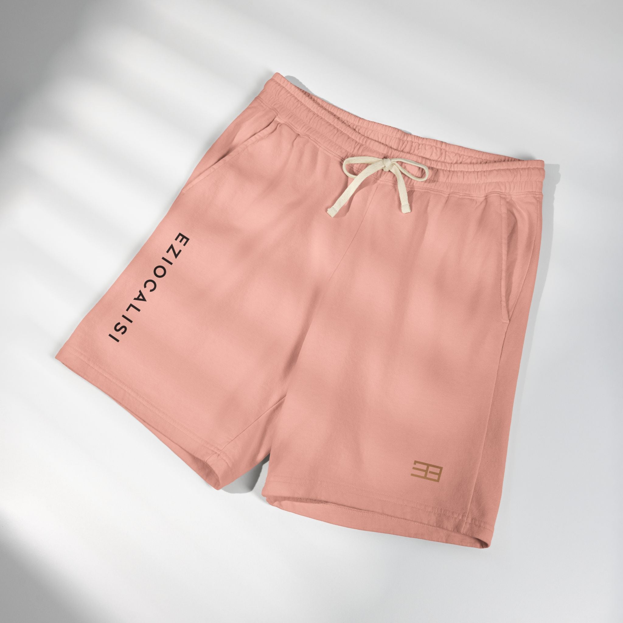 Fleece Sweat Shorts — Minimal Grid Logo Lounge Shorts
