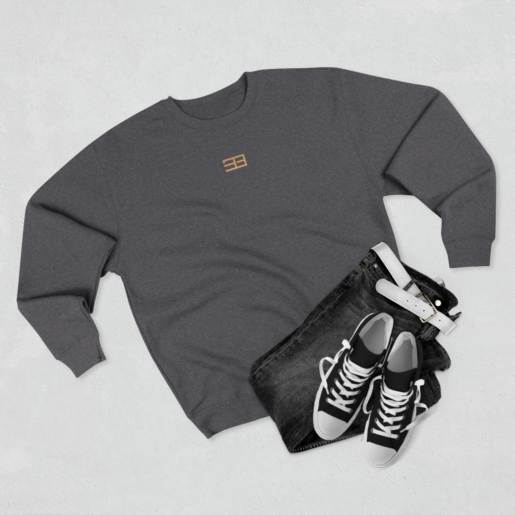 Minimalist Flag Crewneck Sweatshirt — Subtle Chest Logo