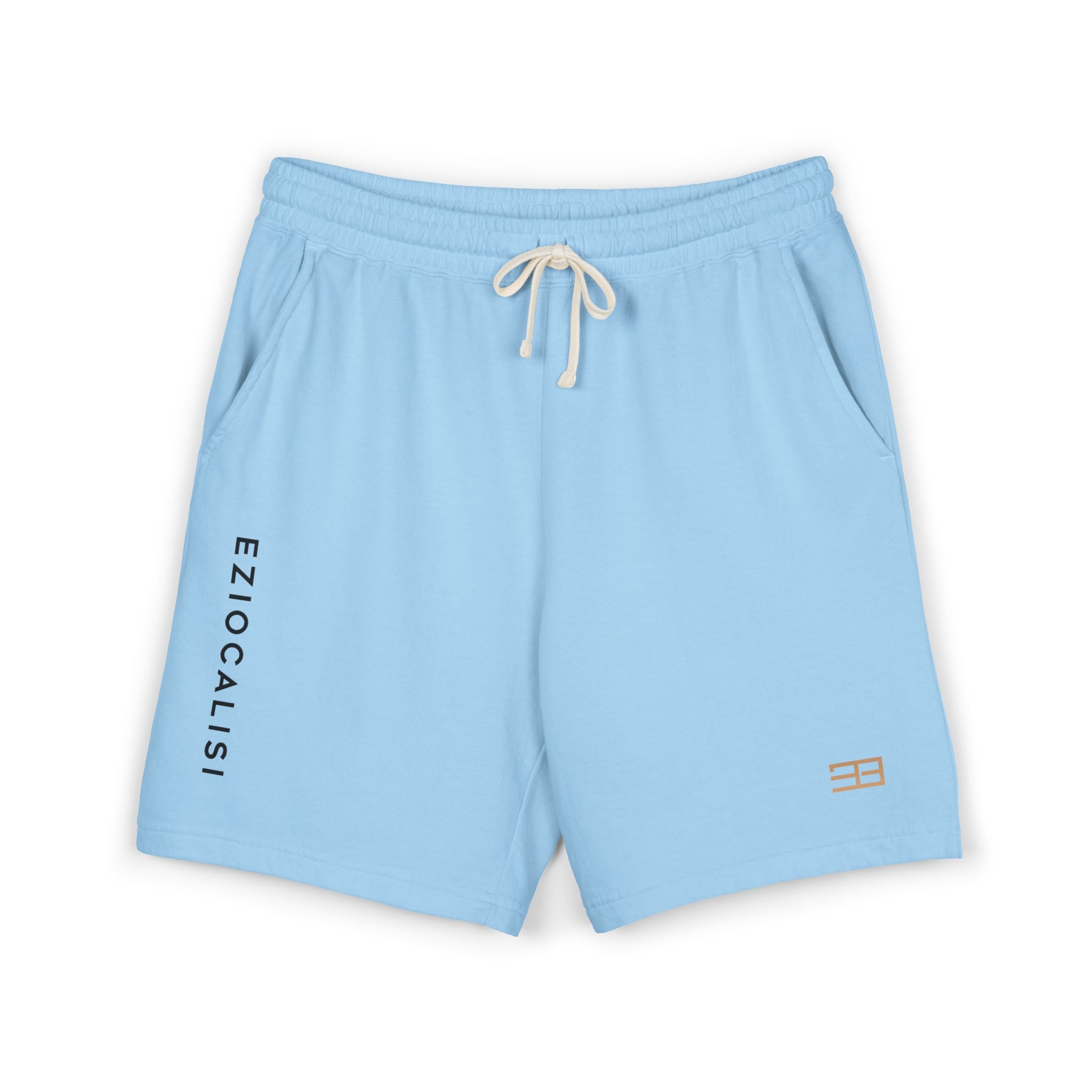 Fleece Sweat Shorts — Minimal Grid Logo Lounge Shorts