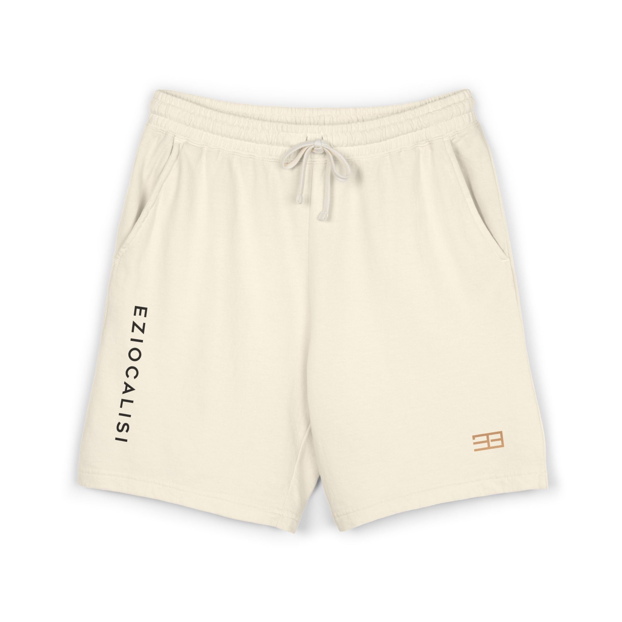 Fleece Sweat Shorts — Minimal Grid Logo Lounge Shorts