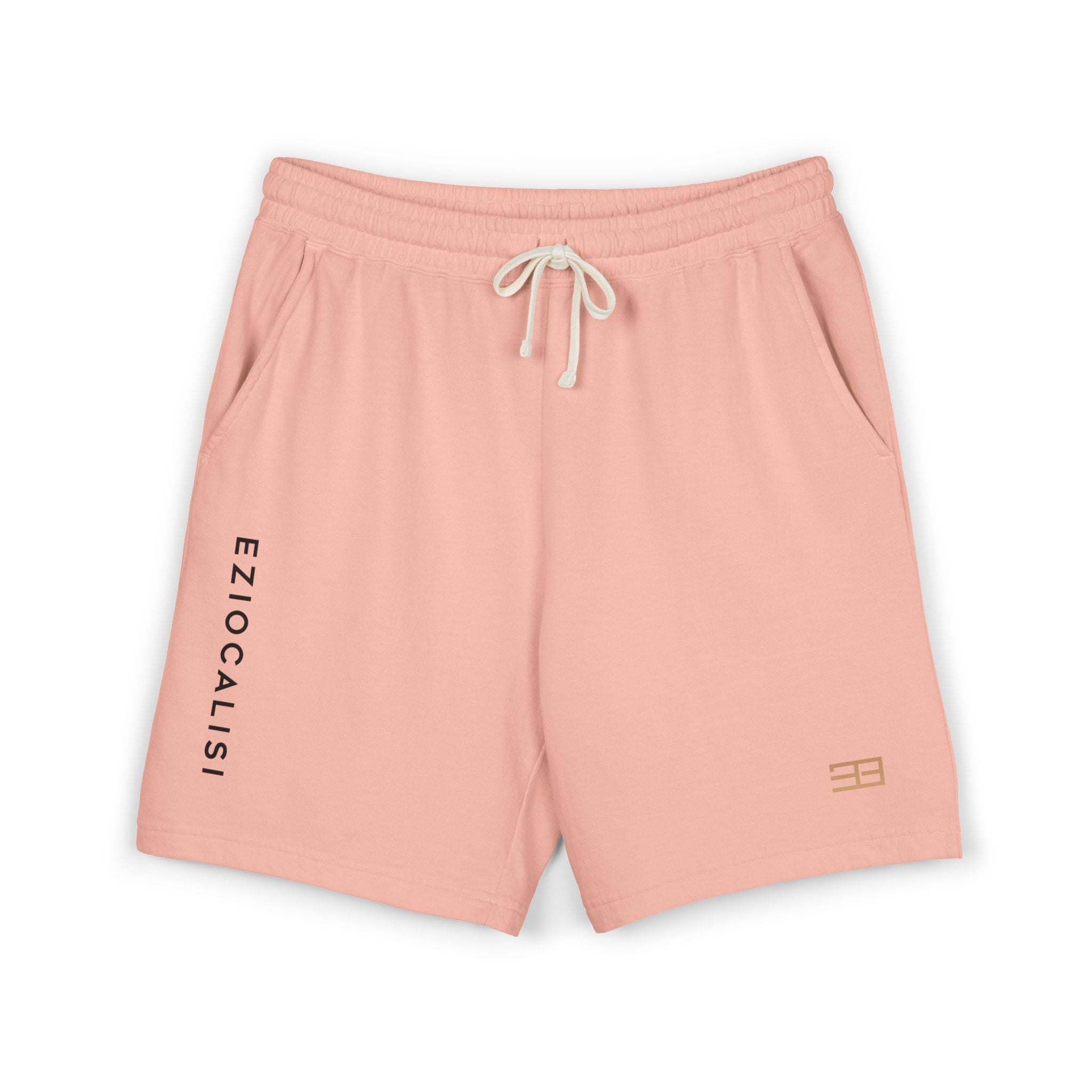Fleece Sweat Shorts — Minimal Grid Logo Lounge Shorts