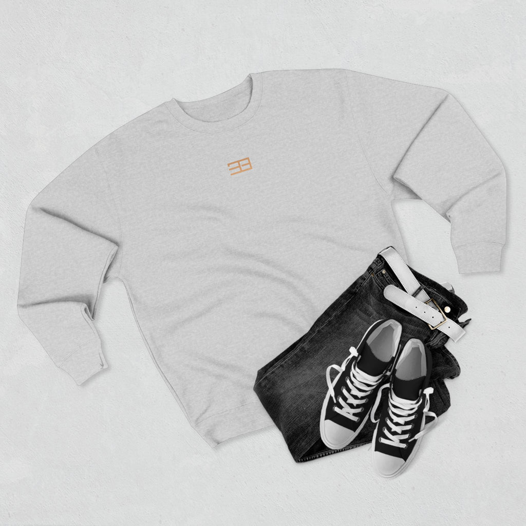 Minimalist Flag Crewneck Sweatshirt — Subtle Chest Logo