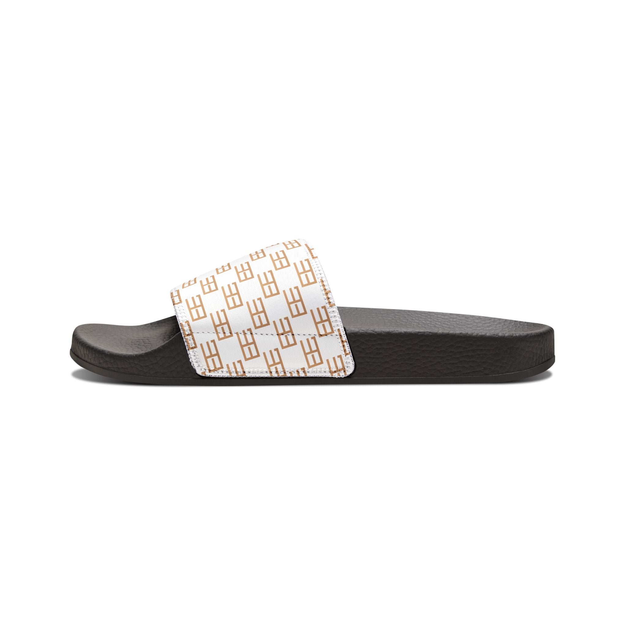 Women's Removable-Strap Sandals — Beige Monogram Slide Sandals