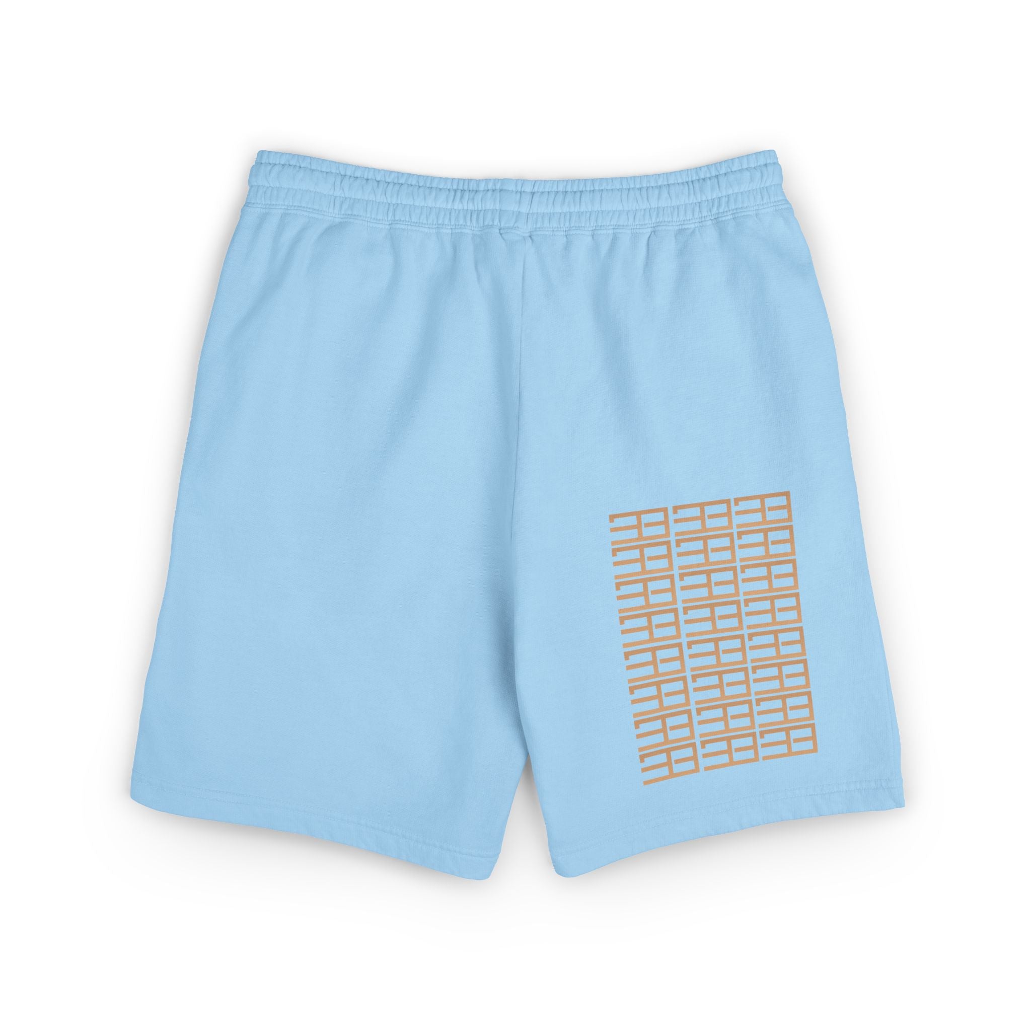 Fleece Sweat Shorts — Minimal Grid Logo Lounge Shorts