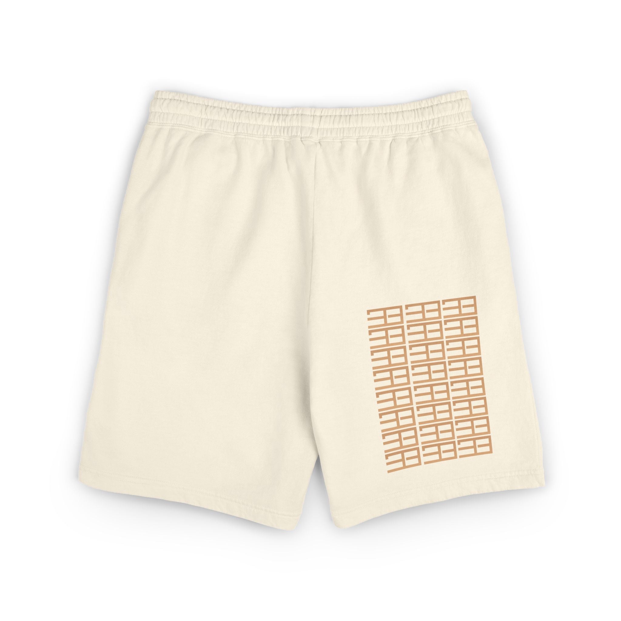 Fleece Sweat Shorts — Minimal Grid Logo Lounge Shorts