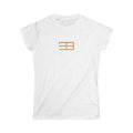 Minimalist Women's Tee — Rose Gold Monogram Logo Shirt