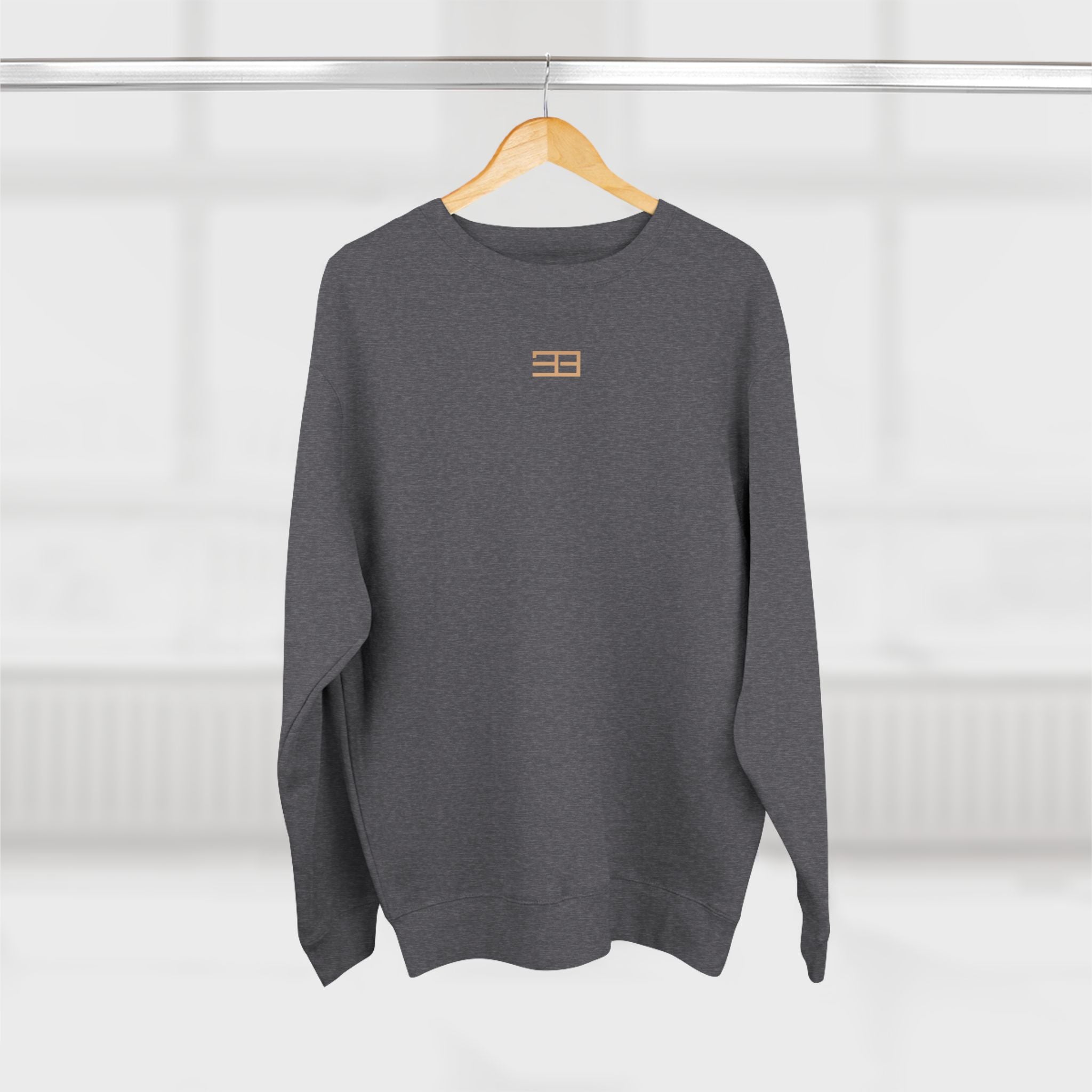 Minimalist Flag Crewneck Sweatshirt — Subtle Chest Logo