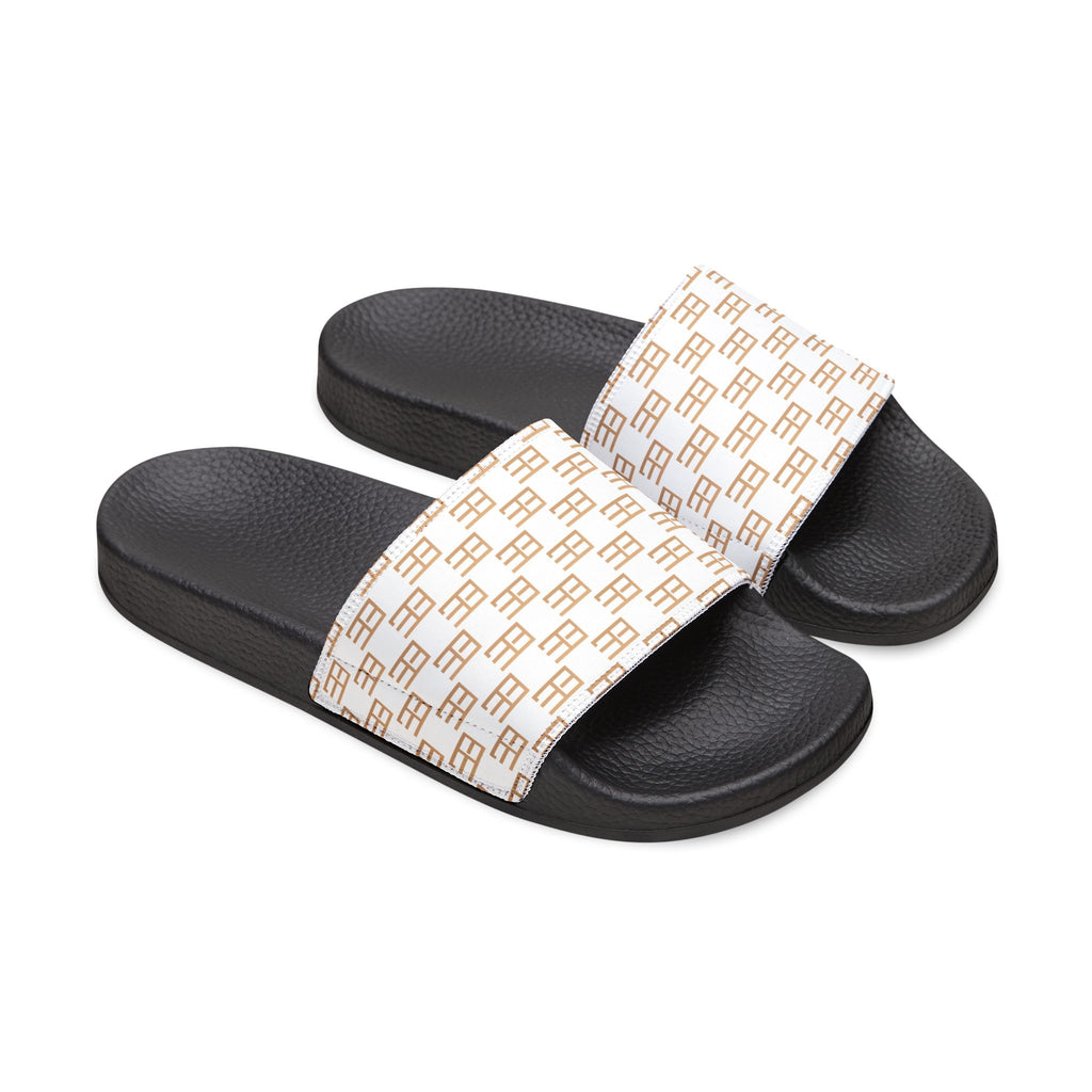 Women's Removable-Strap Sandals — Beige Monogram Slide Sandals