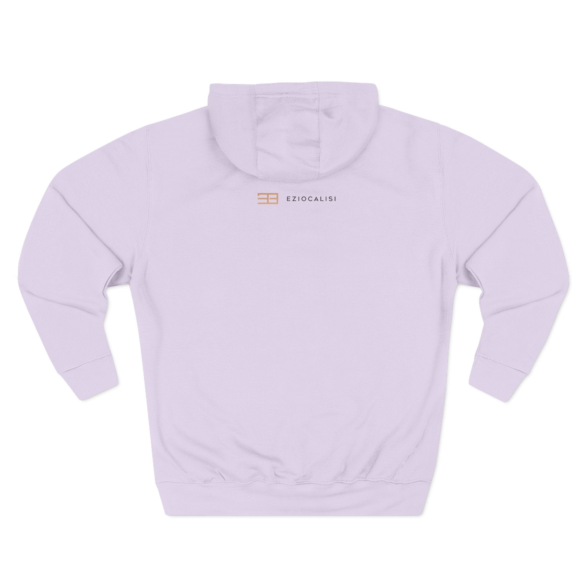 Minimalist 'EZIO CILISI' Logo Hoodie — Lightweight Three-Panel Fleece