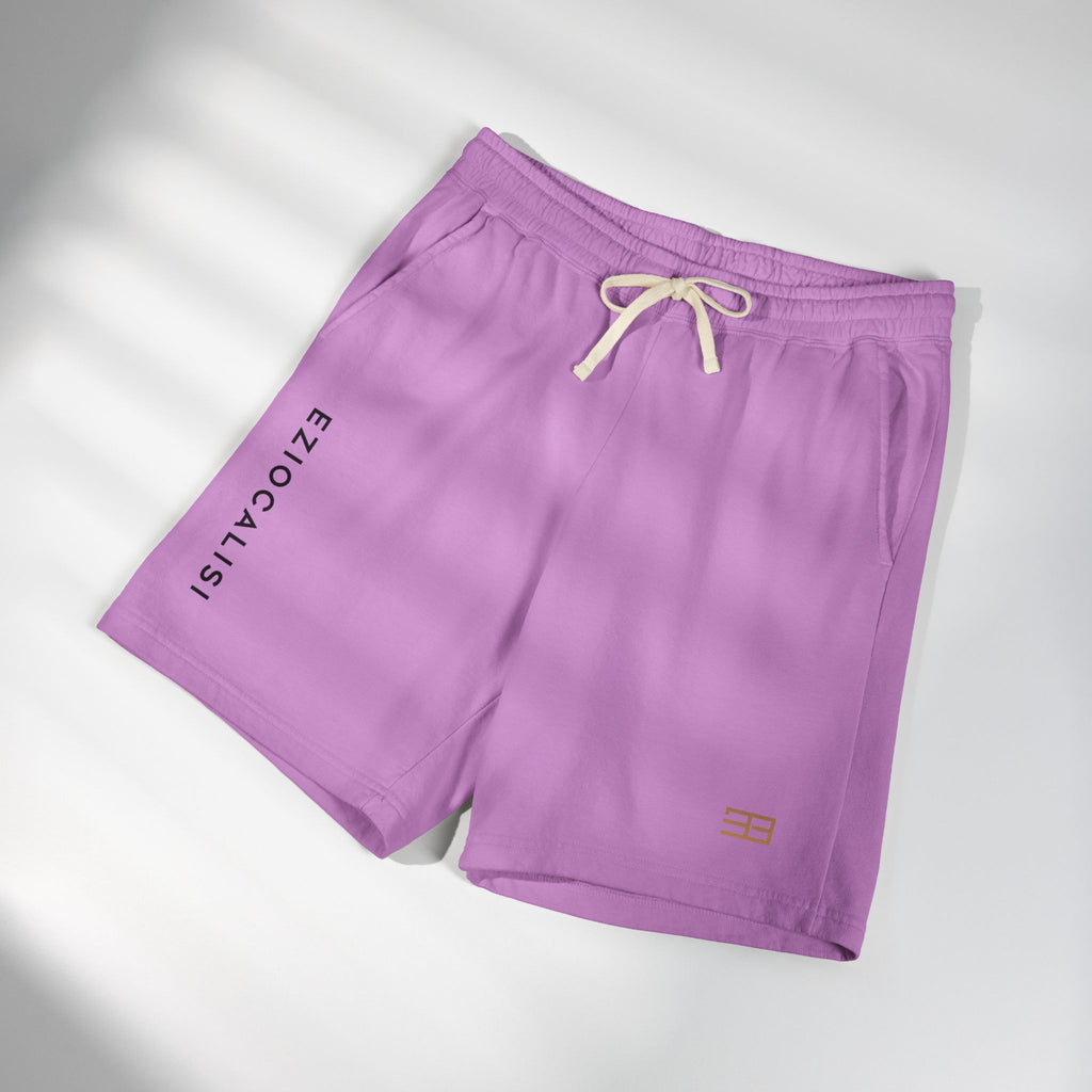 Fleece Sweat Shorts — Minimal Grid Logo Lounge Shorts