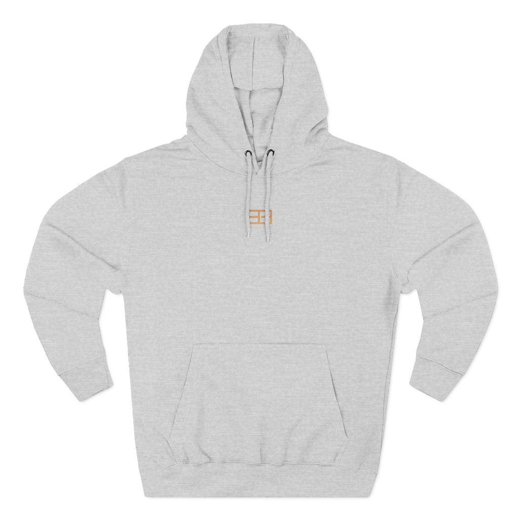 Minimal Logo Fleece Hoodie — Three-Panel Cozy Pullover
