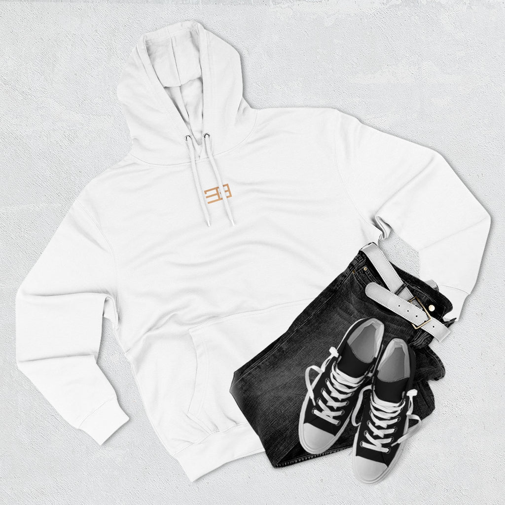 Minimal Logo Fleece Hoodie — Three-Panel Cozy Pullover