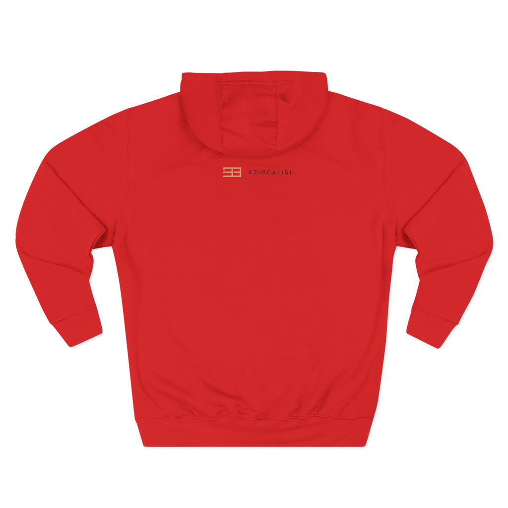 Minimalist 'EZIO CILISI' Logo Hoodie — Lightweight Three-Panel Fleece
