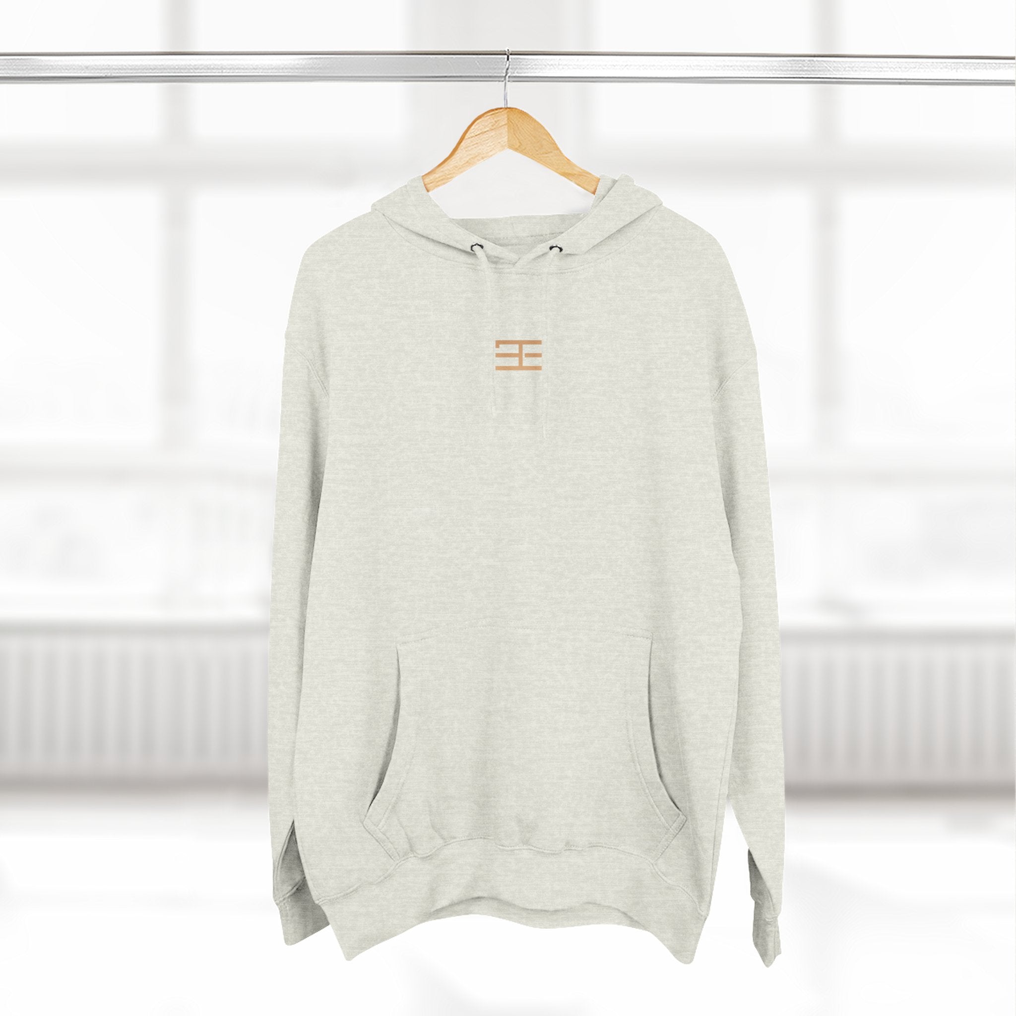 Minimal Logo Fleece Hoodie — Three-Panel Cozy Pullover