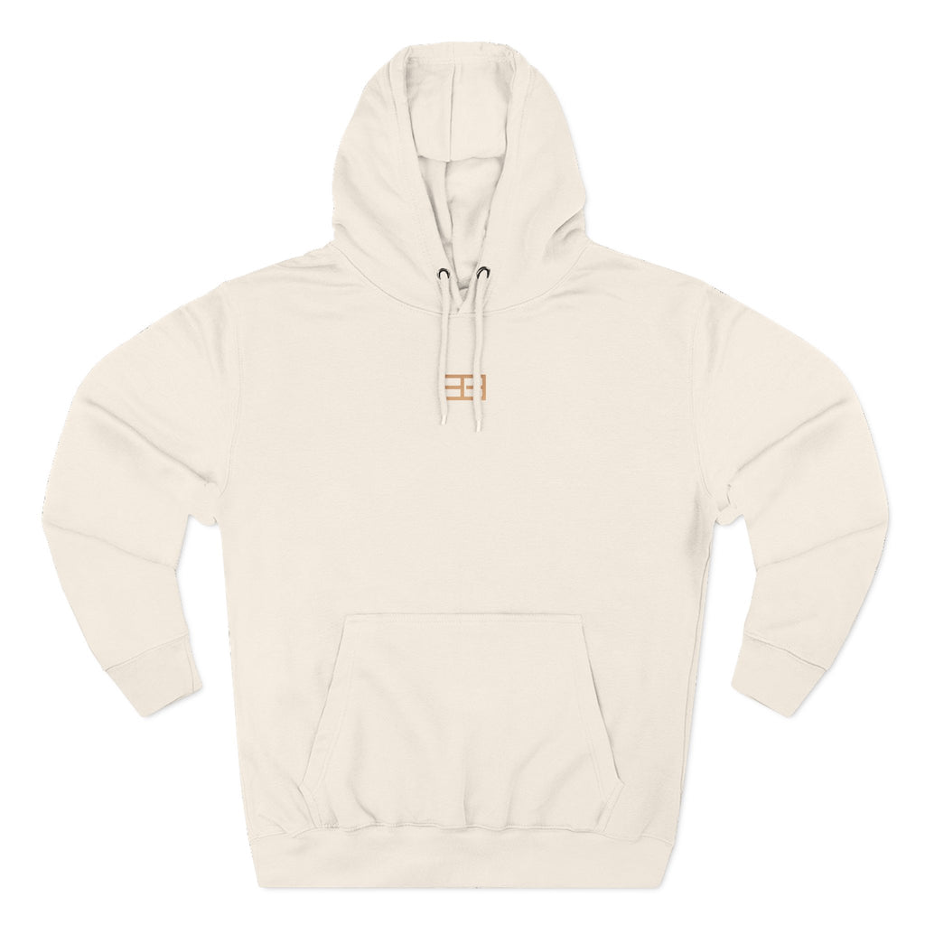 Minimal Logo Fleece Hoodie — Three-Panel Cozy Pullover