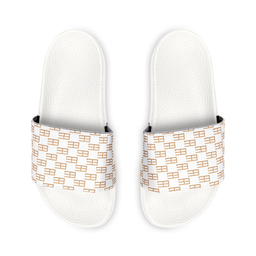 Women's Removable-Strap Sandals — Beige Monogram Slide Sandals