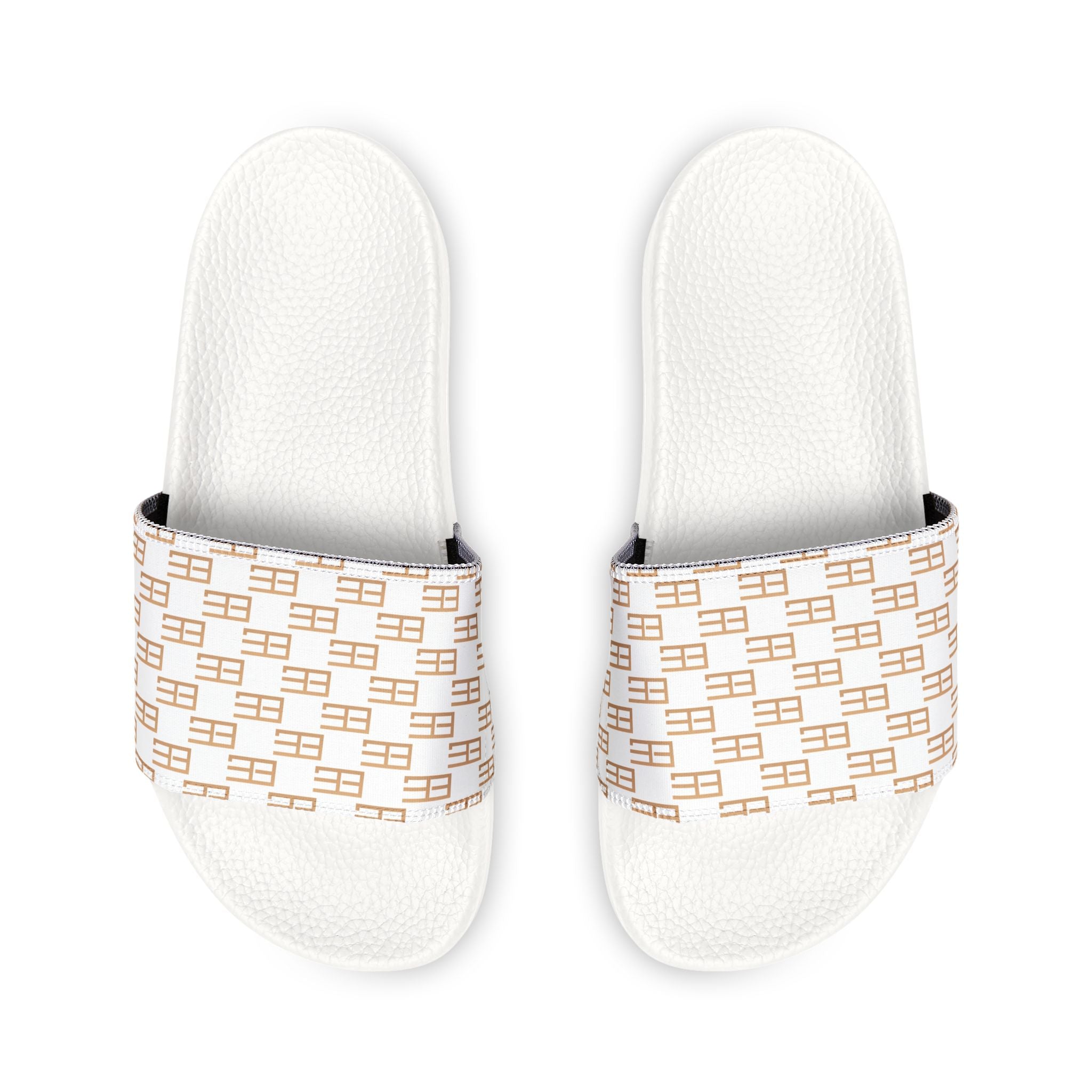 Women's Removable-Strap Sandals — Beige Monogram Slide Sandals