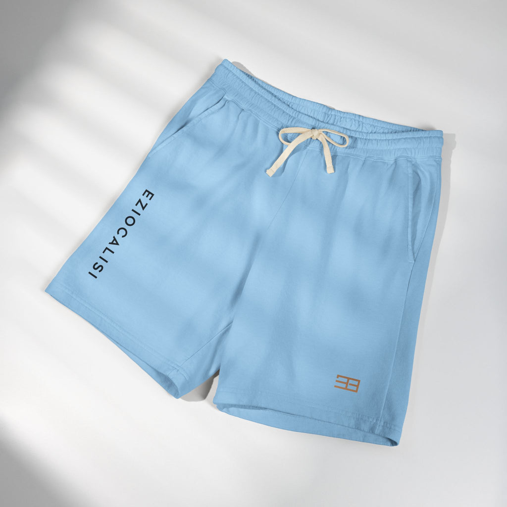 Fleece Sweat Shorts — Minimal Grid Logo Lounge Shorts