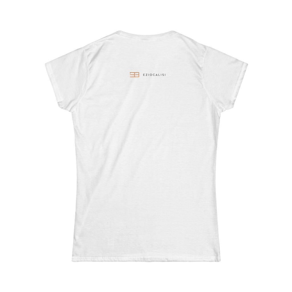 Minimalist Women's Tee — Rose Gold Monogram Logo Shirt